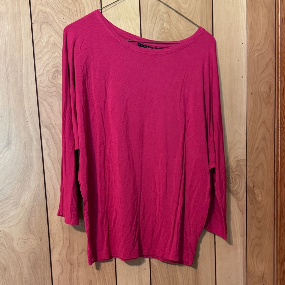 T Tahari Vibrant Pink Blouse